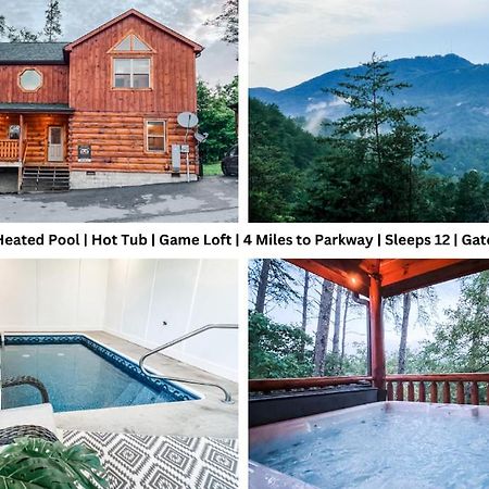 Indoor Heated Pool Hot Tub Cabin เซอเวียร์วีล ภายนอก รูปภาพ