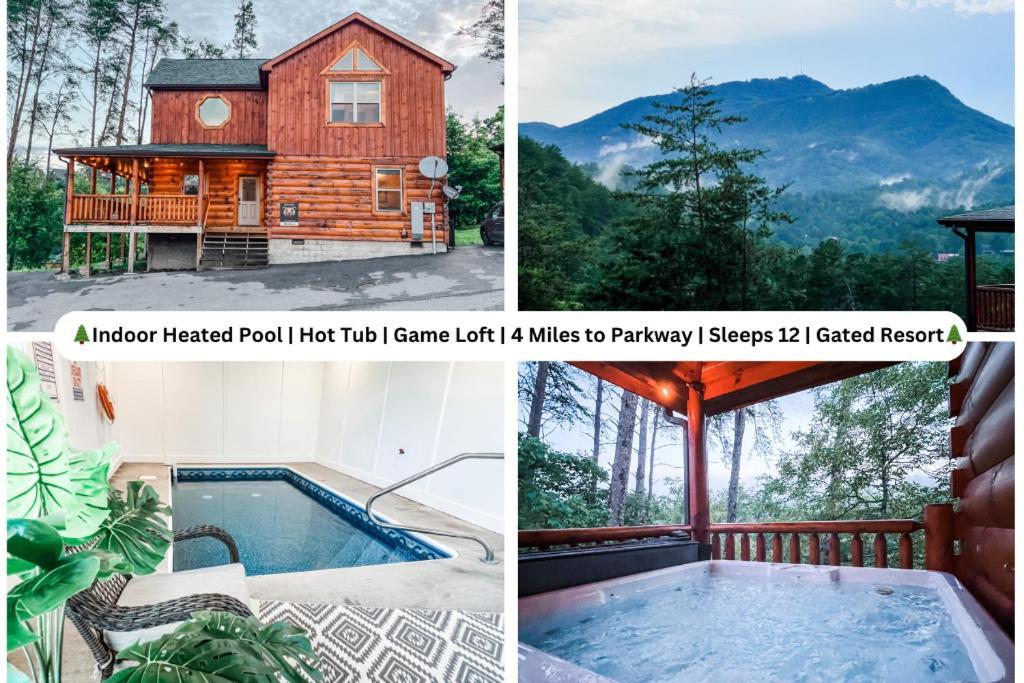 Indoor Heated Pool Hot Tub Cabin เซอเวียร์วีล ภายนอก รูปภาพ